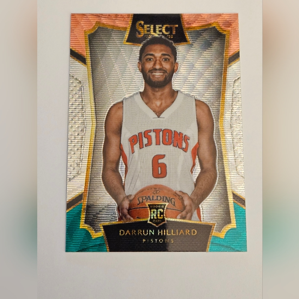 2015-2016 Panini Select Rookie Card Darrun Hilliard Detroit Pistons #72